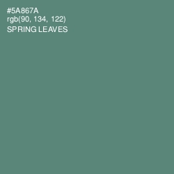 #5A867A - Spring Leaves Color Image