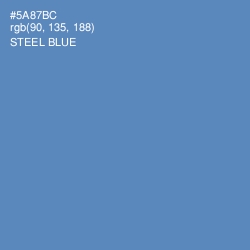 #5A87BC - Steel Blue Color Image