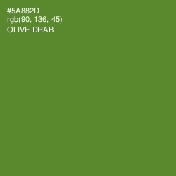 #5A882D - Olive Drab Color Image