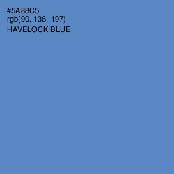 #5A88C5 - Havelock Blue Color Image