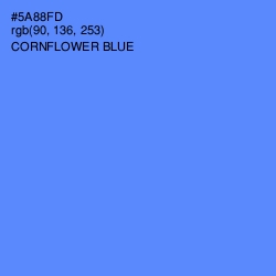 #5A88FD - Cornflower Blue Color Image