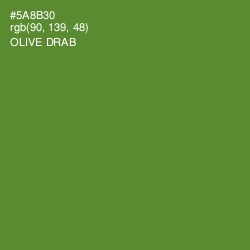 #5A8B30 - Olive Drab Color Image