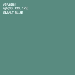 #5A8B81 - Smalt Blue Color Image