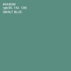 #5A8E80 - Smalt Blue Color Image