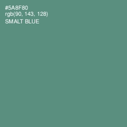 #5A8F80 - Smalt Blue Color Image