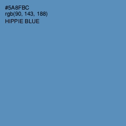 #5A8FBC - Hippie Blue Color Image