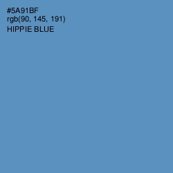 #5A91BF - Hippie Blue Color Image