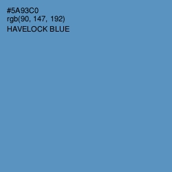 #5A93C0 - Havelock Blue Color Image
