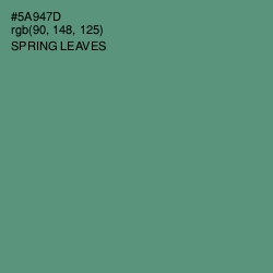 #5A947D - Spring Leaves Color Image