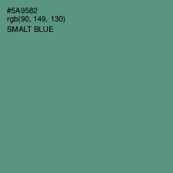 #5A9582 - Smalt Blue Color Image