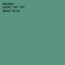 #5A9584 - Smalt Blue Color Image