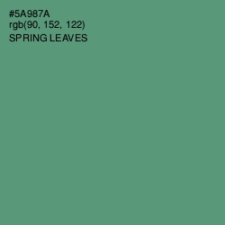 #5A987A - Spring Leaves Color Image