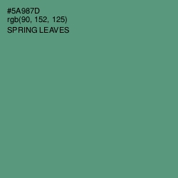 #5A987D - Spring Leaves Color Image