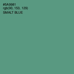 #5A9981 - Smalt Blue Color Image