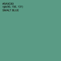 #5A9C83 - Smalt Blue Color Image