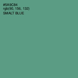 #5A9C84 - Smalt Blue Color Image