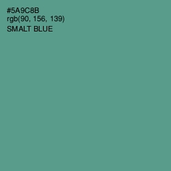 #5A9C8B - Smalt Blue Color Image