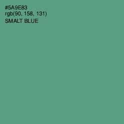 #5A9E83 - Smalt Blue Color Image