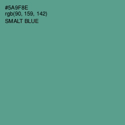 #5A9F8E - Smalt Blue Color Image