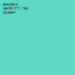 #5AD9C4 - Downy Color Image