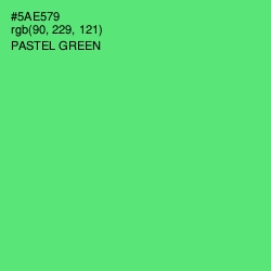 #5AE579 - Pastel Green Color Image