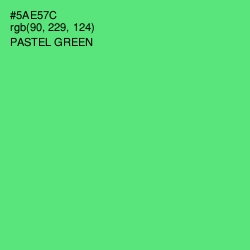 #5AE57C - Pastel Green Color Image