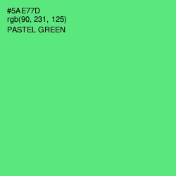 #5AE77D - Pastel Green Color Image