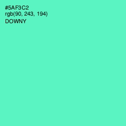 #5AF3C2 - Downy Color Image
