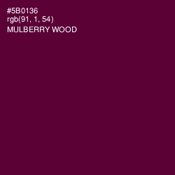 #5B0136 - Mulberry Wood Color Image