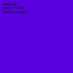 #5B01DE - Purple Heart Color Image