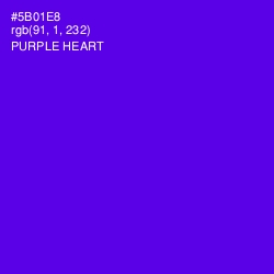 #5B01E8 - Purple Heart Color Image