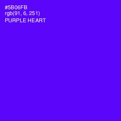 #5B06FB - Purple Heart Color Image
