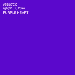 #5B07CC - Purple Heart Color Image