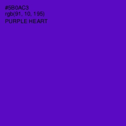 #5B0AC3 - Purple Heart Color Image