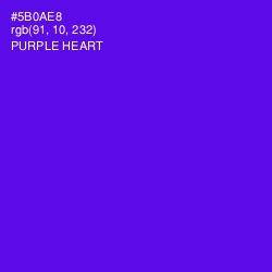 #5B0AE8 - Purple Heart Color Image