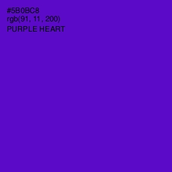 #5B0BC8 - Purple Heart Color Image