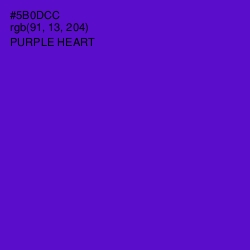 #5B0DCC - Purple Heart Color Image