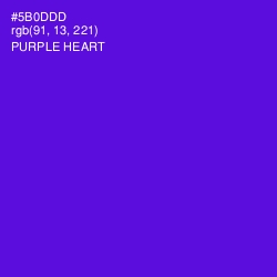 #5B0DDD - Purple Heart Color Image