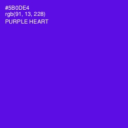 #5B0DE4 - Purple Heart Color Image
