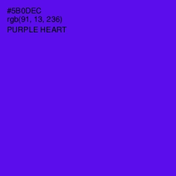 #5B0DEC - Purple Heart Color Image