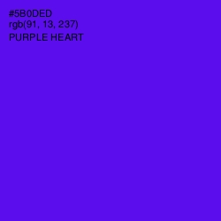 #5B0DED - Purple Heart Color Image