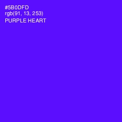 #5B0DFD - Purple Heart Color Image