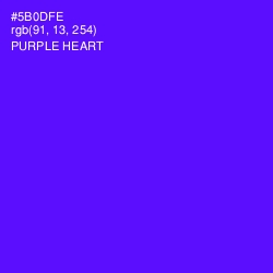 #5B0DFE - Purple Heart Color Image