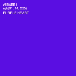 #5B0EE1 - Purple Heart Color Image