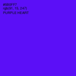 #5B0FF7 - Purple Heart Color Image