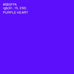 #5B0FFA - Purple Heart Color Image