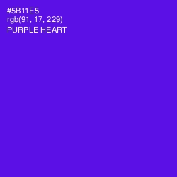 #5B11E5 - Purple Heart Color Image