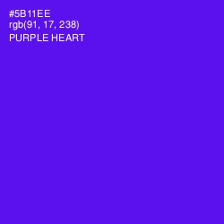 #5B11EE - Purple Heart Color Image