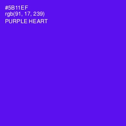 #5B11EF - Purple Heart Color Image