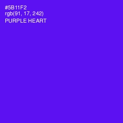 #5B11F2 - Purple Heart Color Image